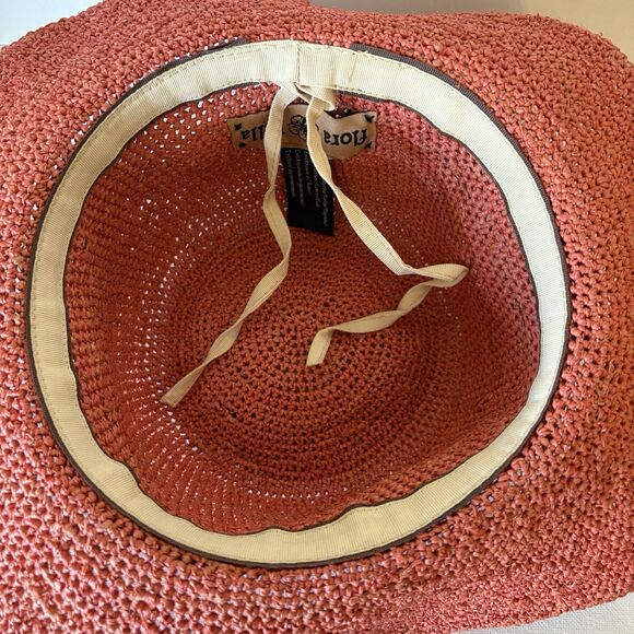 Flora Bella Sun Hat Pink Natural Paper Straw Summer Beach Vacation Resort Cruise main image 10